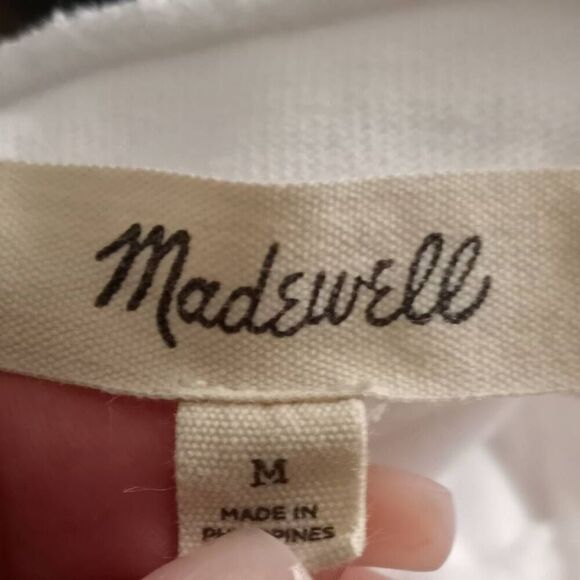 MADEWELL CROP WHITE T-SHIRT SZ. M EUC. - Picture 4 of 5